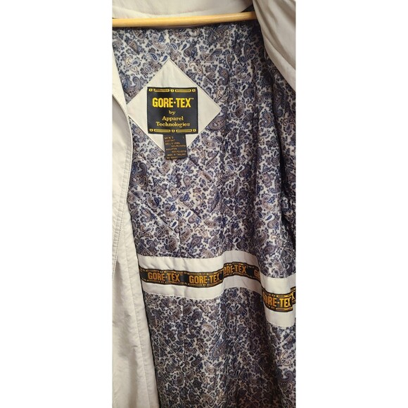 RARE VINTAGE  Mens Goretex Trench Coat Long Quilted Liner Waterproof Sz Large - Picture 2 of 12